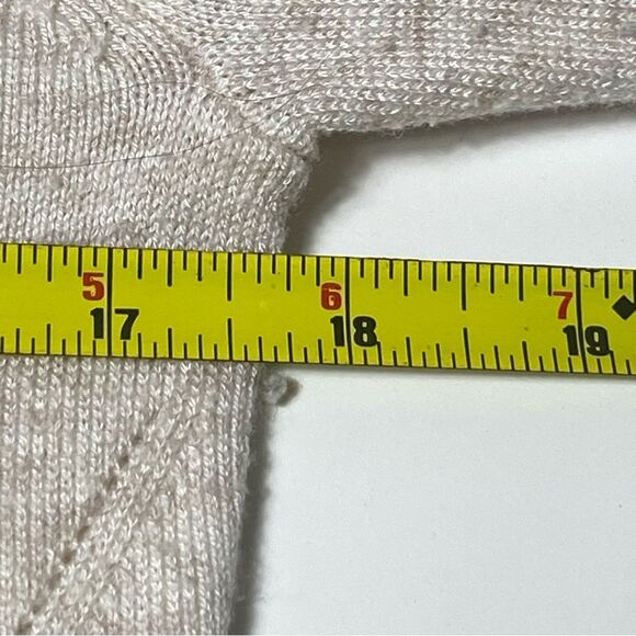 Knyt & Lynk Cream Colored Mock Neck Sweater Double Bell Sleeves Women's Size Med - Picture 8 of 12